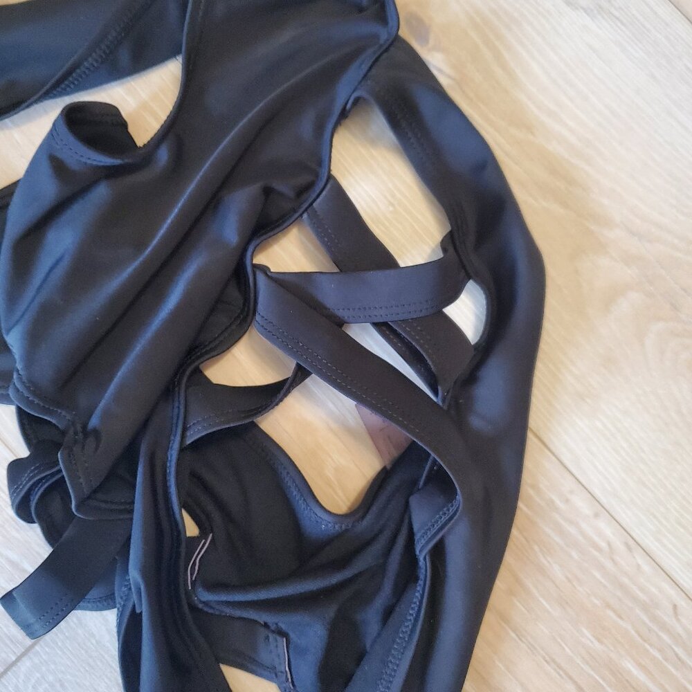 Black Halter Monokini with Side Cut Outs | Medium - Picture 4 of 4